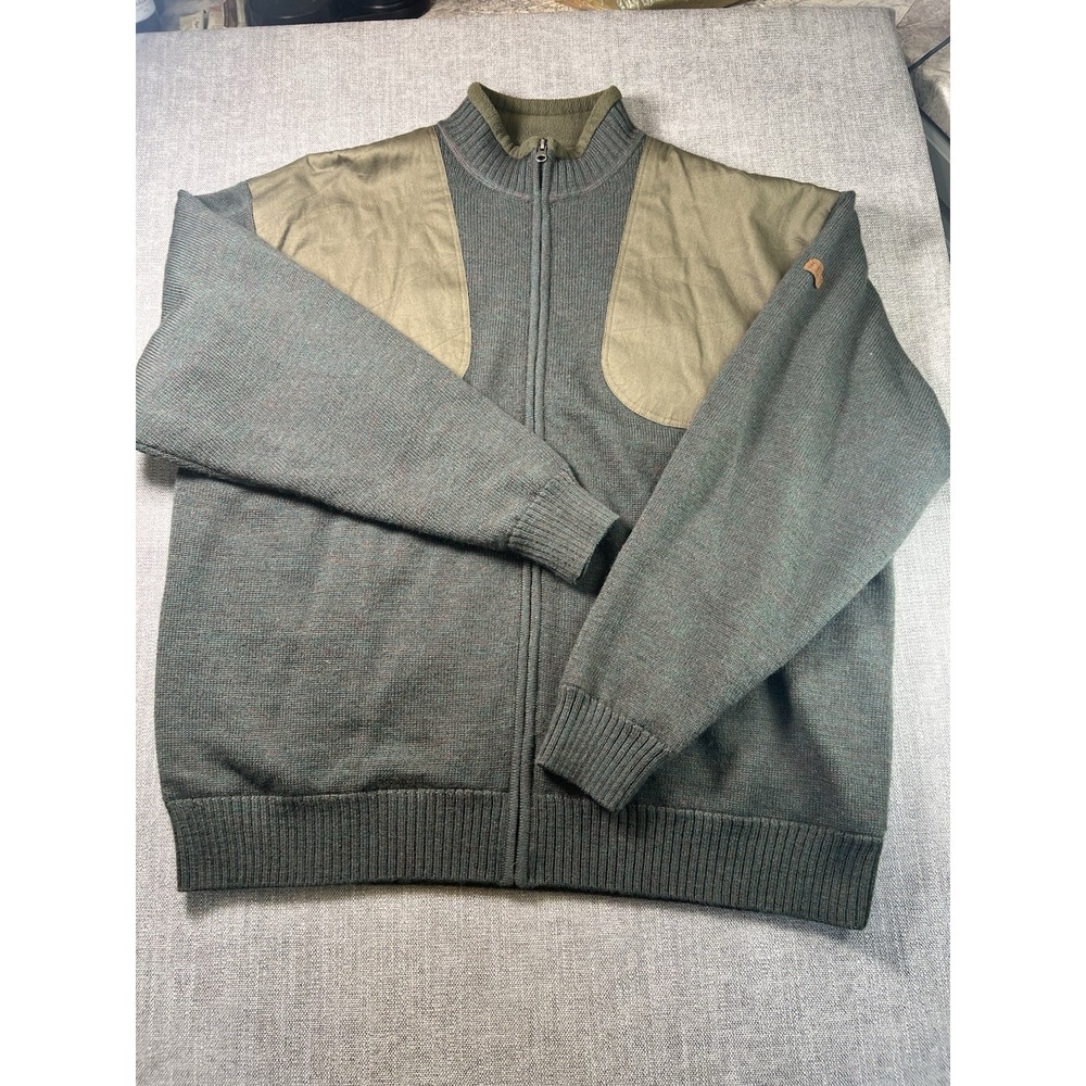 Beretta Full Zip Wool Sweater Jacket Mens 3XL Green Hunting Shooting Italy